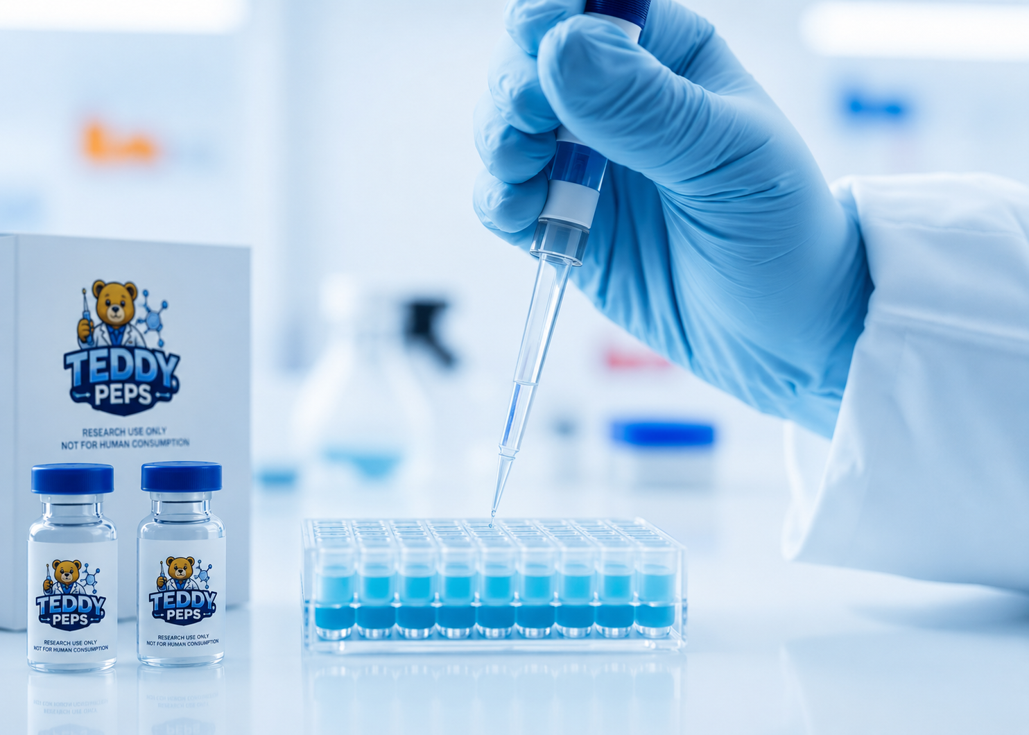 Laborforschung mit Pipette